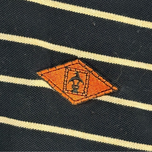 Peter Millar third button up Polo Shirt Mens Large Black white Stripes SZ M - Picture 2 of 9